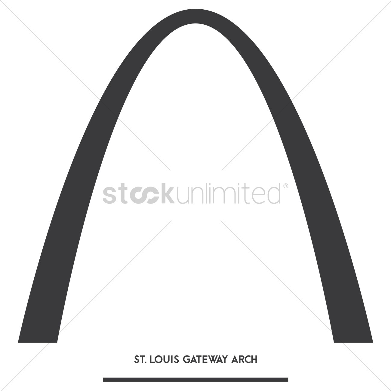 1300x1300 St Louis Gateway Arch Vector Image