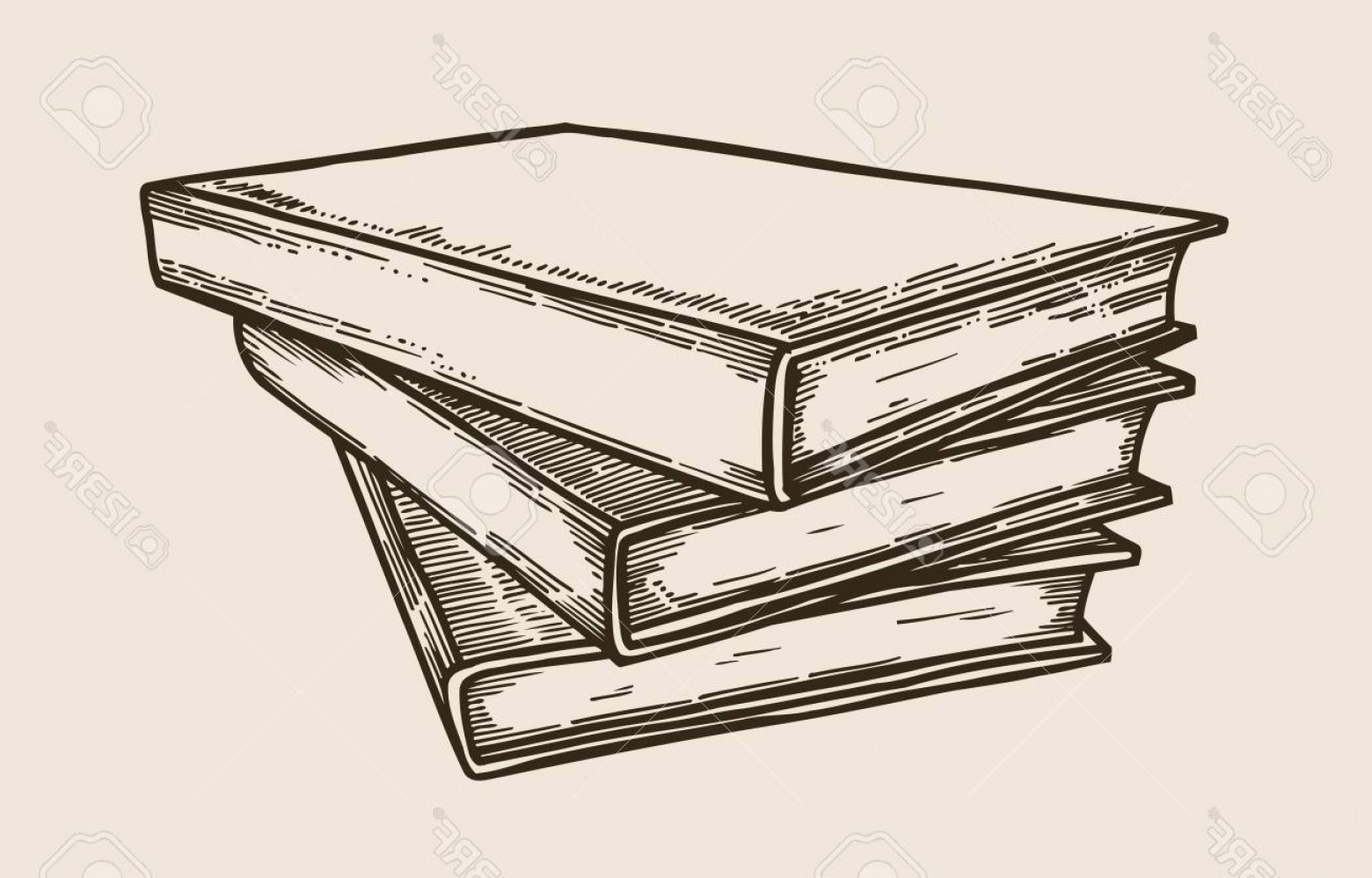 Photostock Vector Stack Of Books Vintage Hand Drawn Vector 1560x998 Photostock Vector Stack Of Books Vintage Hand Drawn Vector