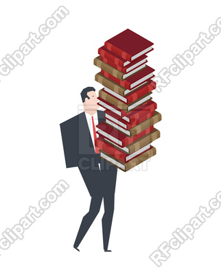 Businessman Carry Stack Of Books Vector Image Of Science 322x400 Businessman Carry Stack Of Books Vector Image Of Science