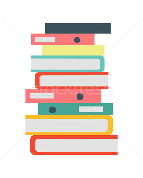 Stack Of Documents Vector Flat Design On White Vector 480x600 Stack Of Documents Vector Flat Design On White Vector
