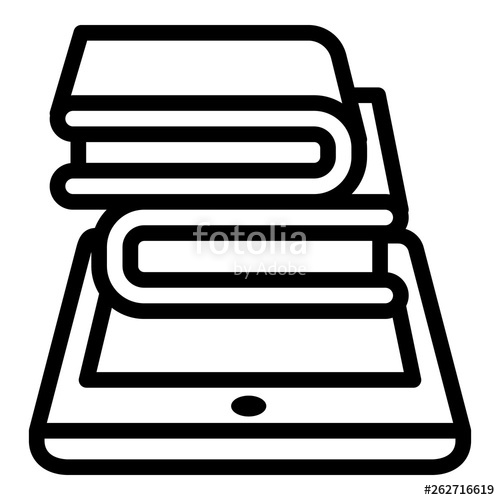 Stack Of Books On A Smartphone Icon Outline Stack Of Books 500x500 Stack Of Books On A Smartphone Icon Outline Stack Of Books