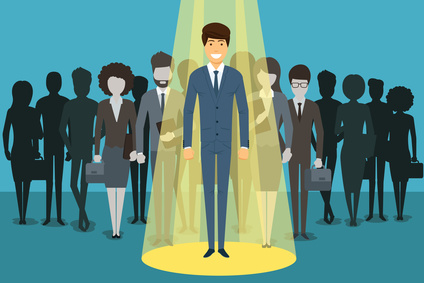 424x283 Businessman In Spotlight Human Resource Recruitment Vector