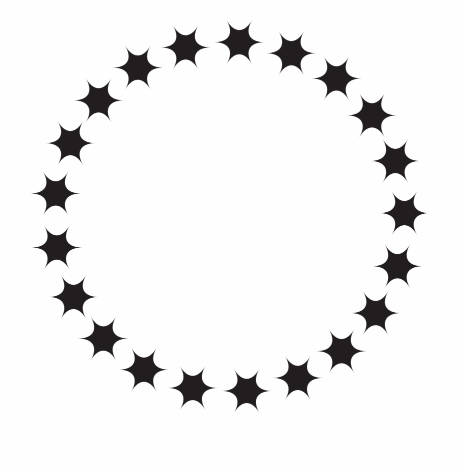920x945 Black And White Download Circle Of Stars Clipart