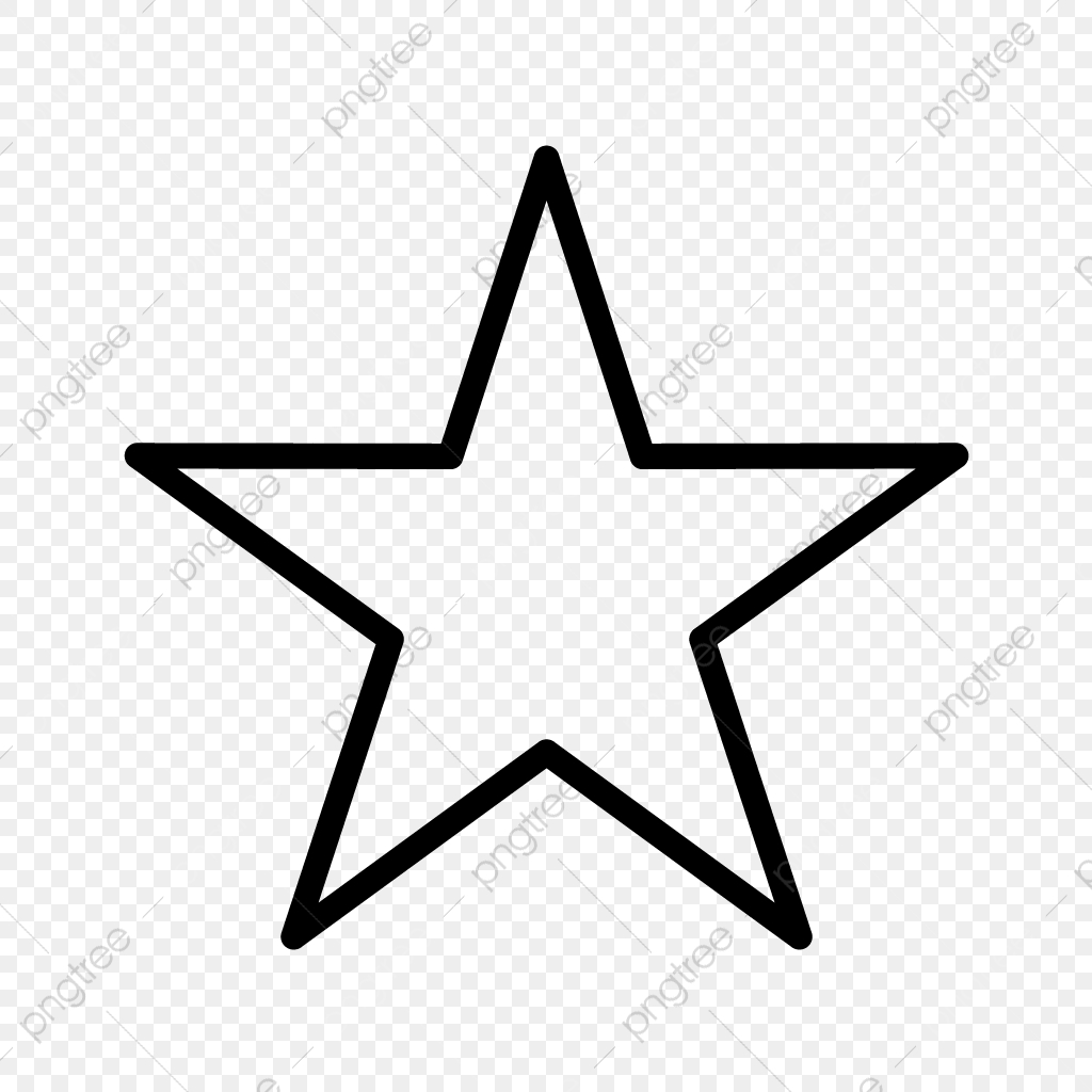 1024x1024 Star Line Black Icon, Star, Faveourite, Fave Png And Vector
