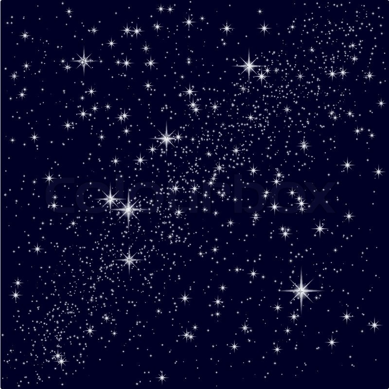 800x799 Vector Illustration Of A Starry Sky Stock Vector Colourbox