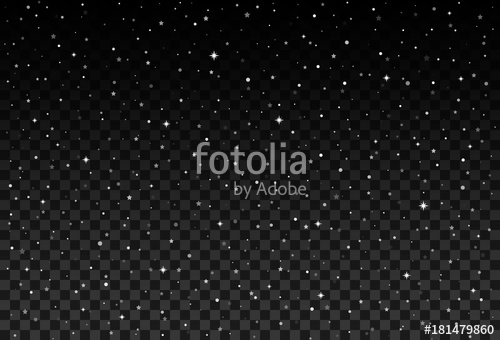 500x340 Vector Starry Sky, Snow Particles On Transparent Background Stock