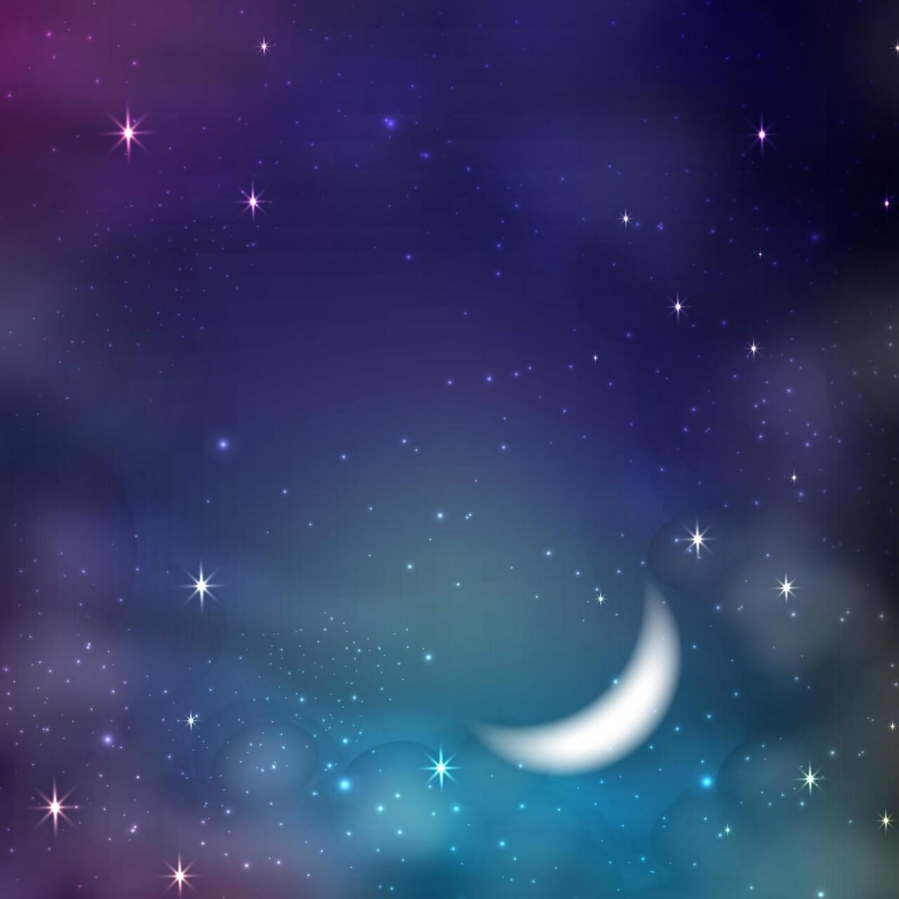 1280x1280 Free Vector Starry Sky Background