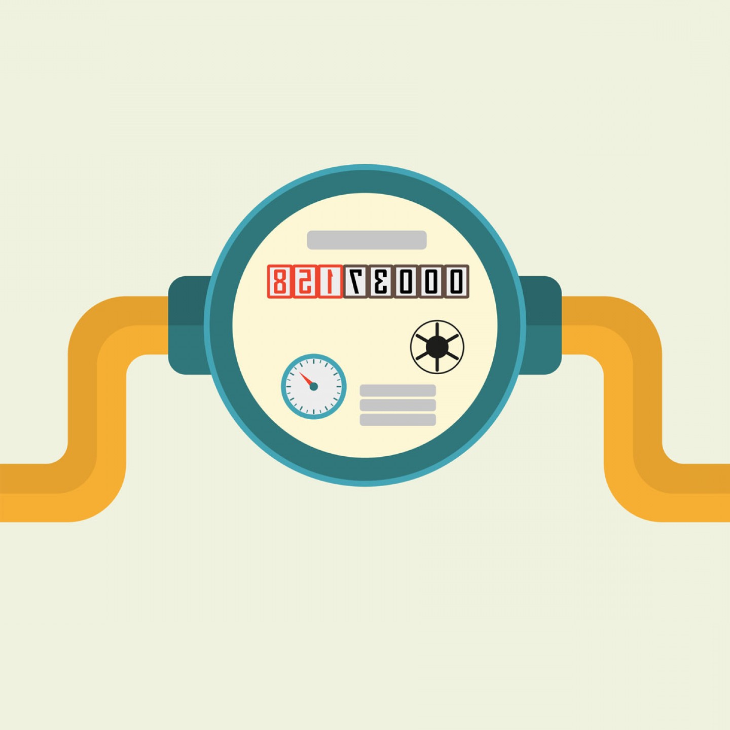 1440x1440 Vector Water Meter Studiogrfx