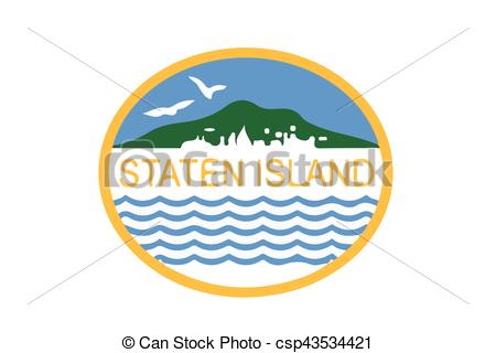 450x320 Flag Of Staten Island, New York, Usa Vector Format