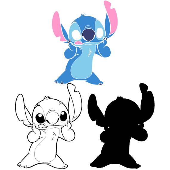 570x570 Lilo And Stitch Design Dxf Pdf Vector Format Cricut Iron
