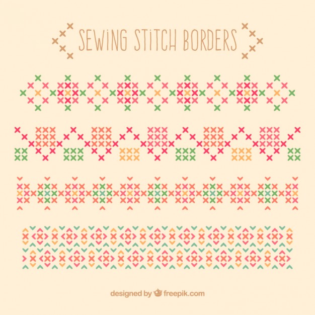 626x626 Sewing Stitch Borders Vector Free Download
