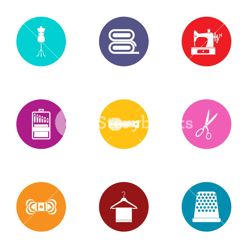 1000x1000 Stitch Icons Set Flat Set Of Stitch Vector Icons For Web
