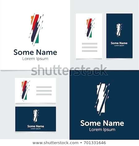 Editable Business Card Template Letter Logo Vector Stock Vector 449x470 Editable Business Card Template Letter Logo Vector Stock Vector