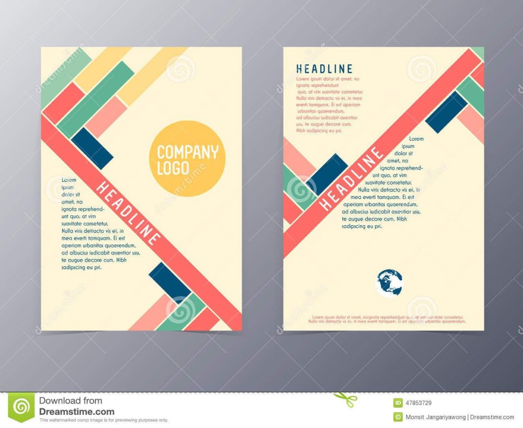 1024x839 Presentation Brochure Template Colorful Modern Design Flyer Vector