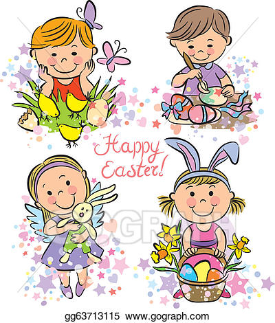 400x470 Children Celebrating Clipart