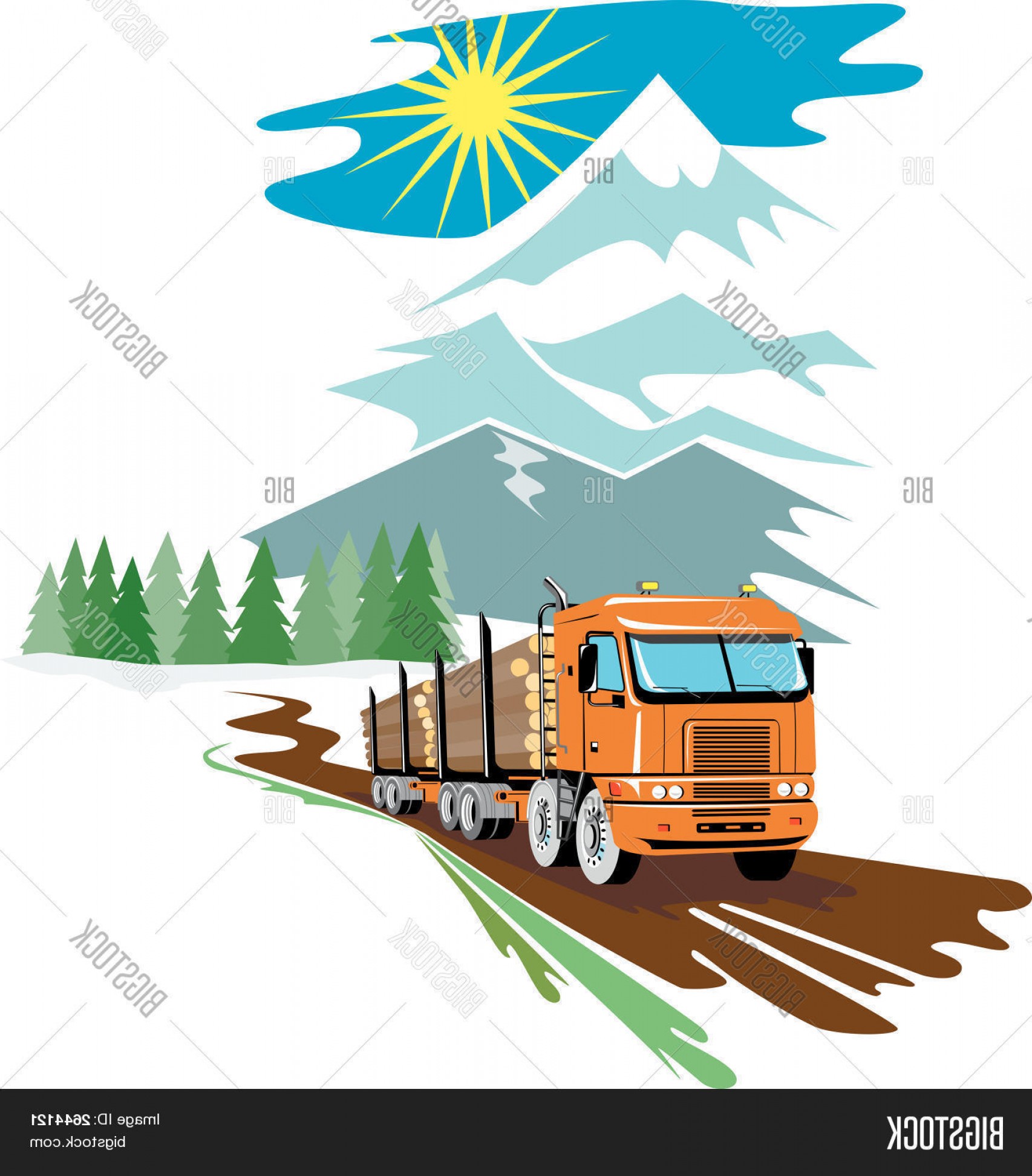Logging Truck Clip Art Vector Catchsplace 1706x1944 Logging Truck Clip Art Vector Catchsplace