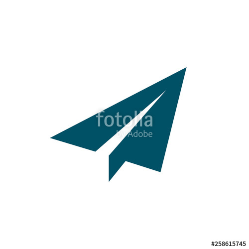 500x500 Paper Airplane Icon, Send Symbol Stock Vector Stock Image
