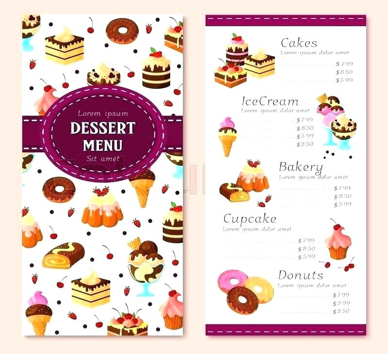 800x730 Bakery Desserts Vector Menu Template Stock Price For Pastry Cakes