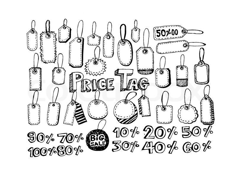 800x606 Price Tag Set Vector Stock Vector Colourbox