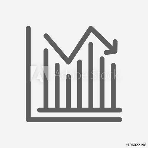 500x500 Stock Price Icon Line Symbol Isolated Vector Illustration