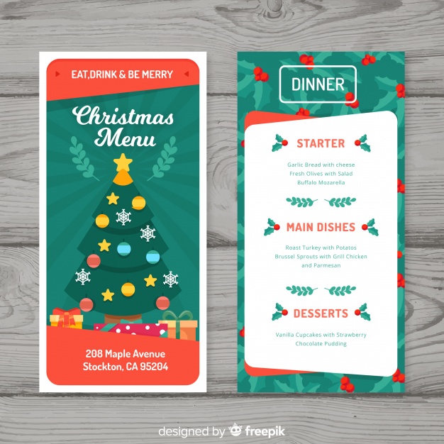 626x626 Decorative Christmas Menu Design Vector Free Download