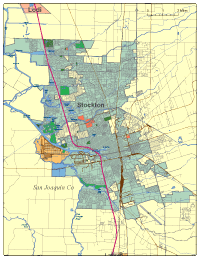 200x259 Editable Stockton, Ca City Map