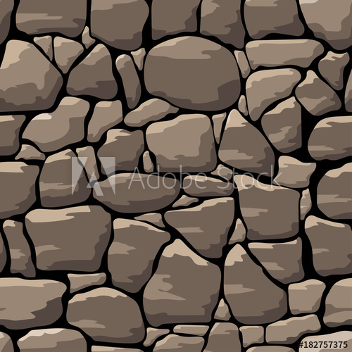 500x500 Abstract Vector Stone Wall Seamless Pattern
