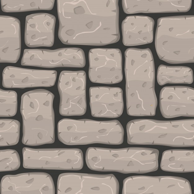626x626 Seamless Cartoon Stone Texture Vector Illustration Stock
