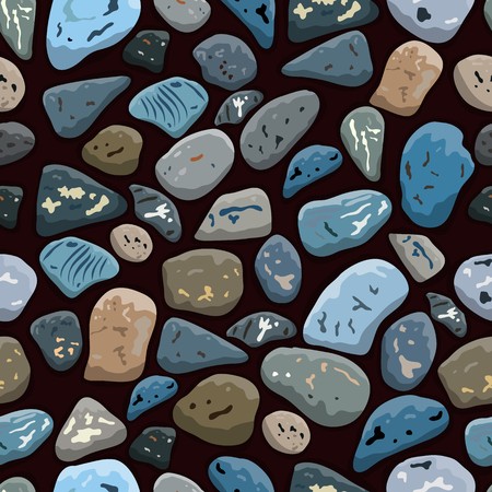 450x450 Seamless Pattern With Beach Stones Vector Stone Wall Decotative