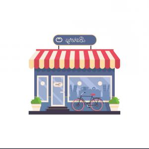 300x300 Storefront Shop Glass Case Icon On White Vector Catchsplace