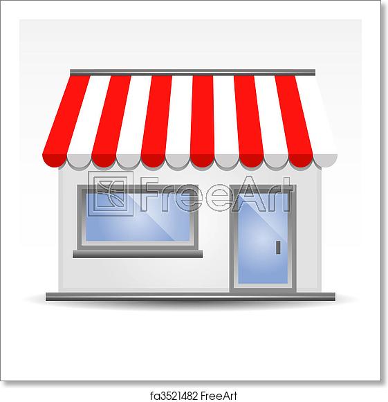 561x581 Free Art Print Of Vector Illustration Of Storefront A Vector