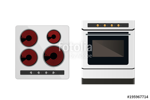 500x334 Kitchen Electric Stove The Household Equipment Vector