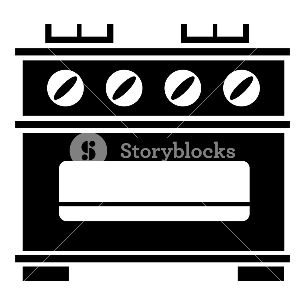 1000x1000 Kitchen Stove Icon Simple Illustration Of Kitchen Stove Vector
