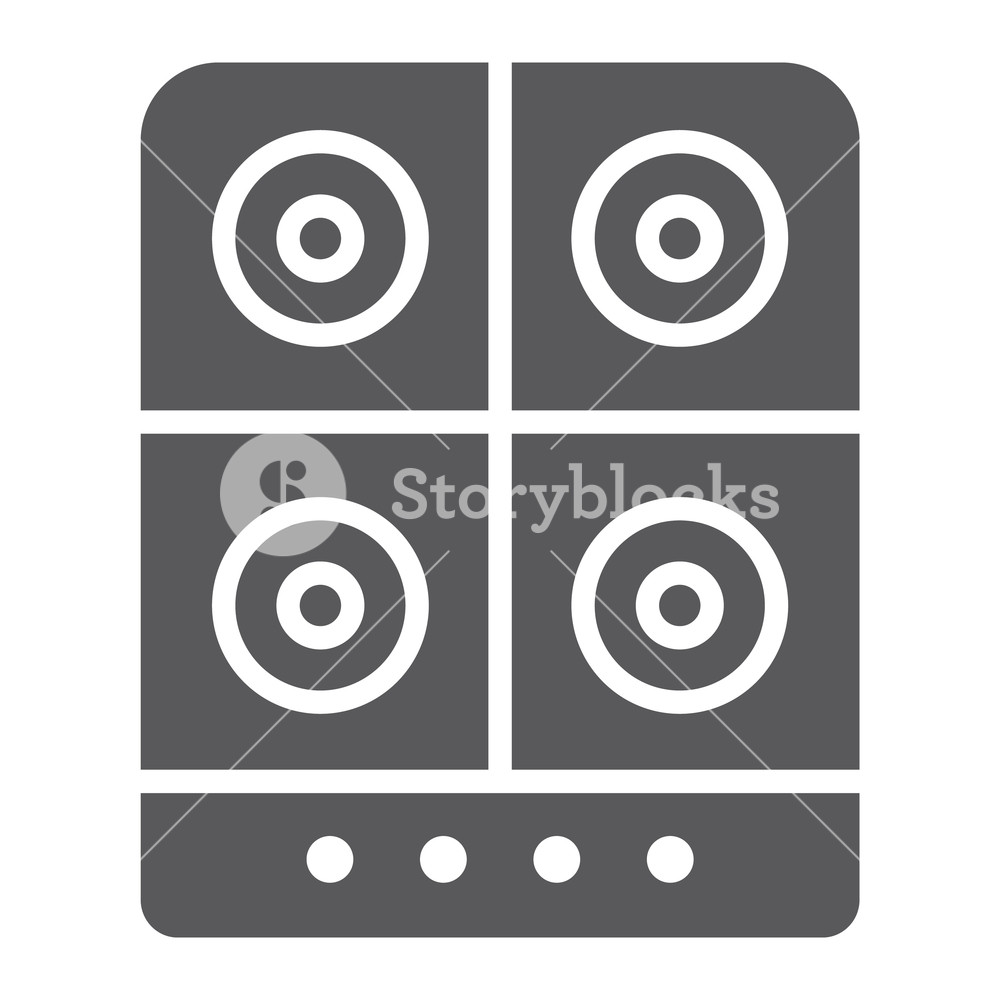 1000x1000 Stove Glyph Icon, Kitchen And Cooker, Electric Hot Plate Sign