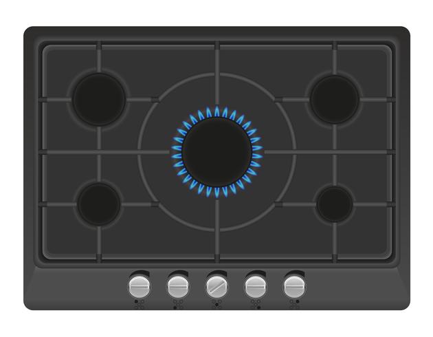 630x490 Surface For Gas Stove Vector Illustration