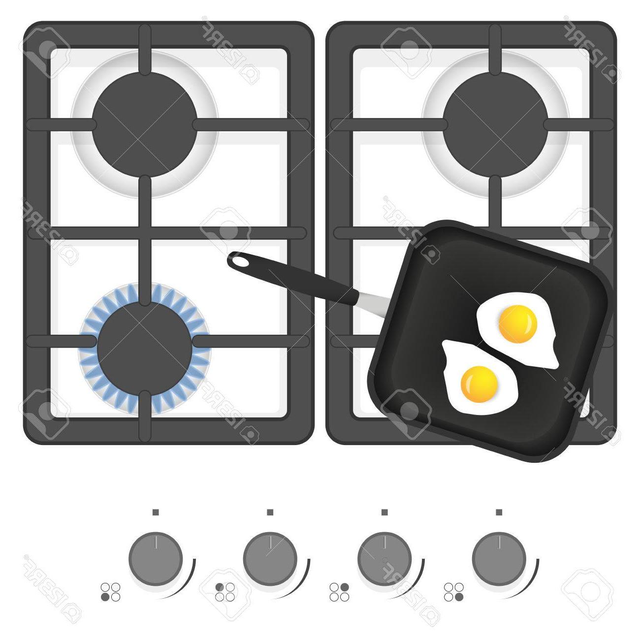 1300x1300 Best Hd Gas Stove Top View Vector Image