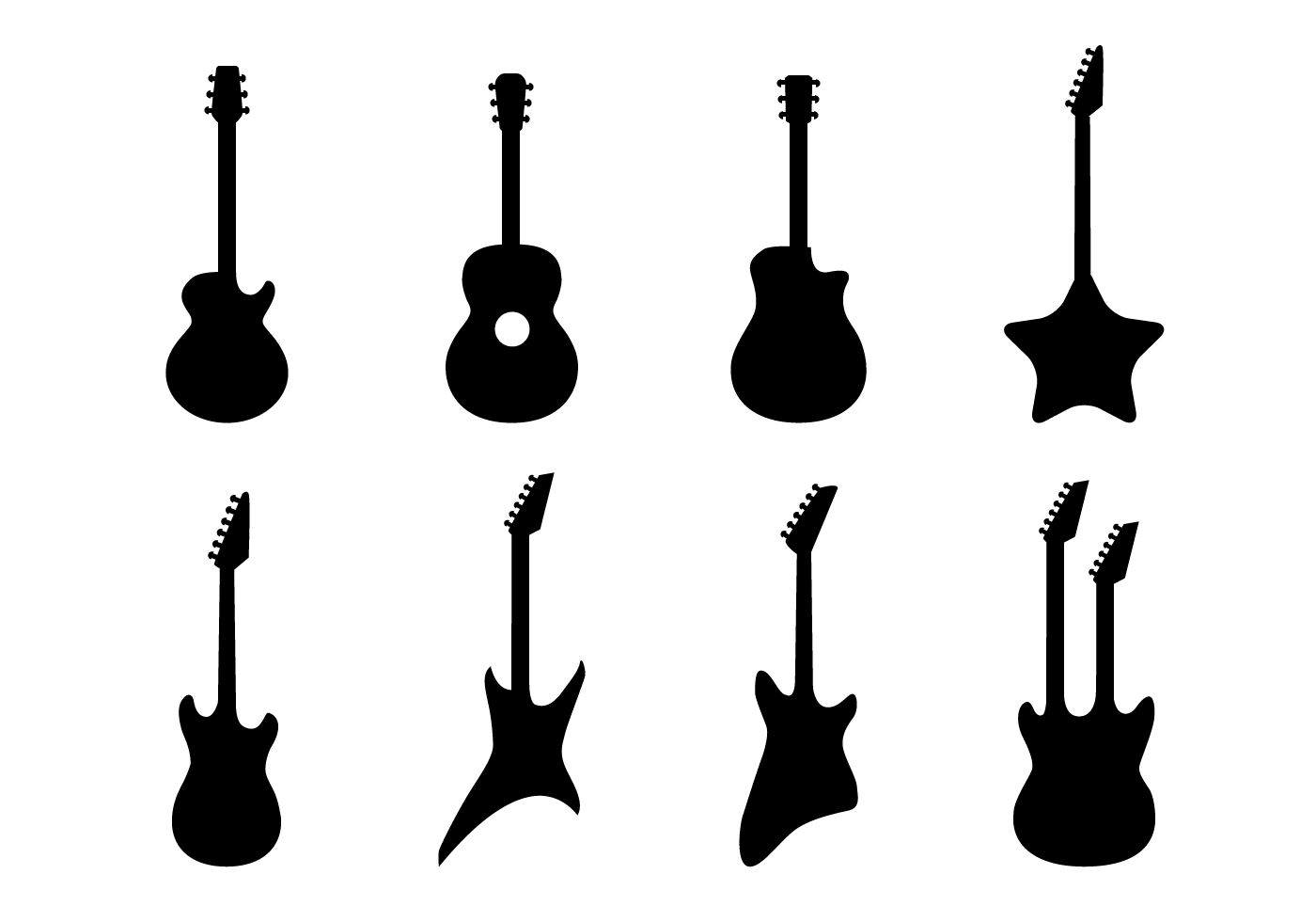 1400x980 Guitar Free Vector Art