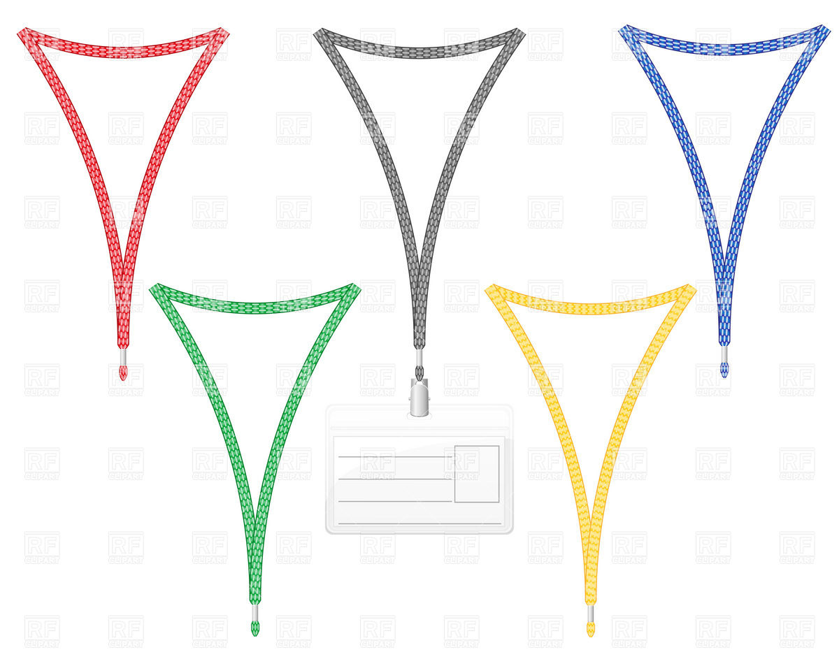 1200x933 Identification Card Template And String Vector Image Of Objects