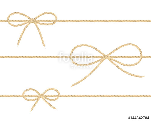 500x400 A Set Of Realistic Linen String Bows Vector Illustration