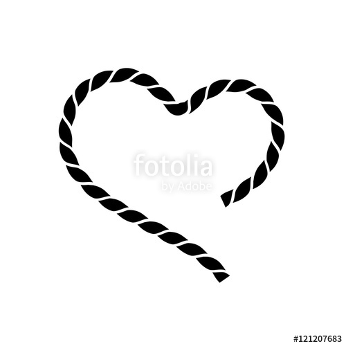 500x500 Vector Black Silhouette Of Heart