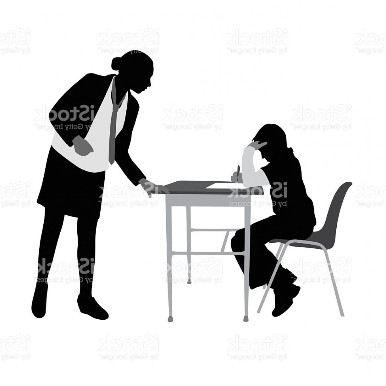 1228x1228 Teacher Helping Student Work Silhouette Vector Gm Createmepink