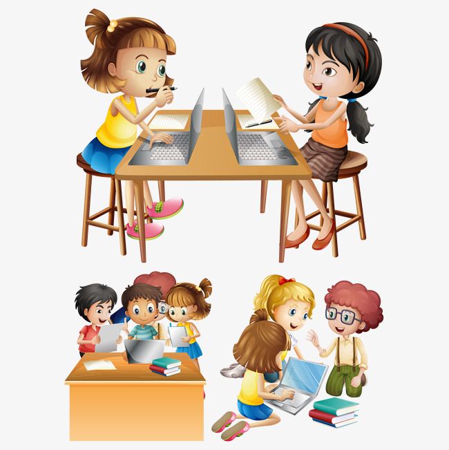 650x651 Vector Students On The Computer Class, Computer Clipart, Computer