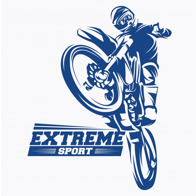626x626 Moto Track Or Motocross Jump Logo Vector Vector Premium Download