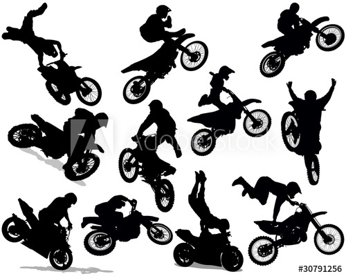 500x400 Motorcycle Stunt Set