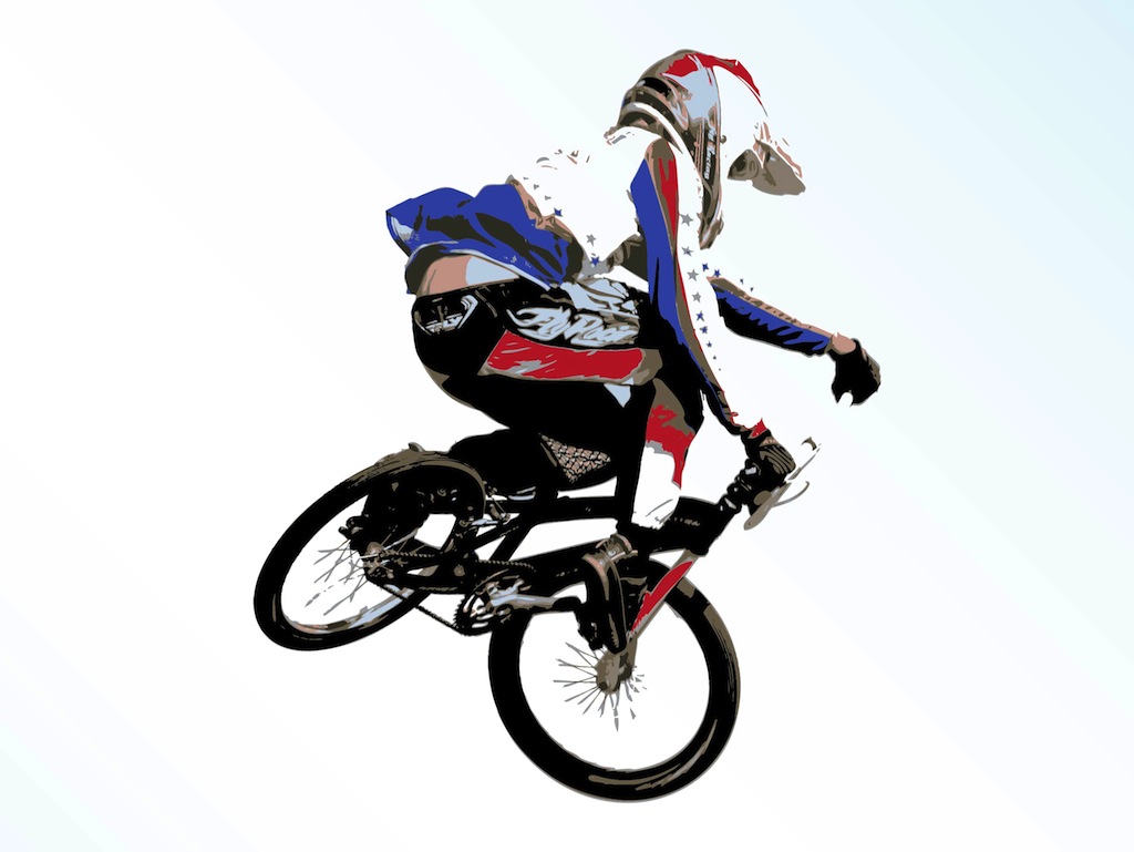 1024x769 Bike Stunt Vector Art Graphics