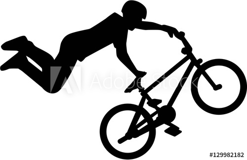 500x325 Silhouette Of Bmx Rider Stunt