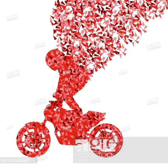 701x700 Stunt Motorcycle Rider Performance Vector Background Concept Made
