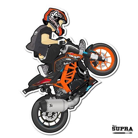 480x480 Cartoon On His Ktm Duke