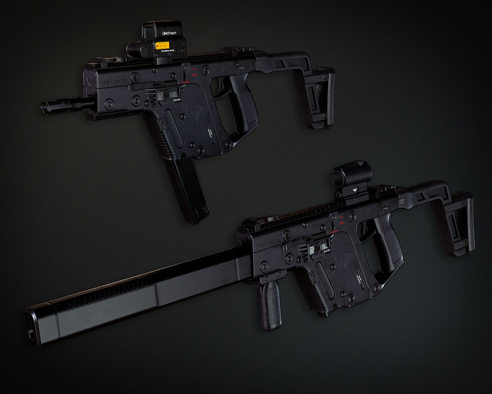 1000x800 Pbr Vector Submachine Gun