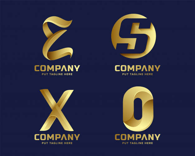 626x500 Creative Business Golden Letter Initial Logo Collection Vector